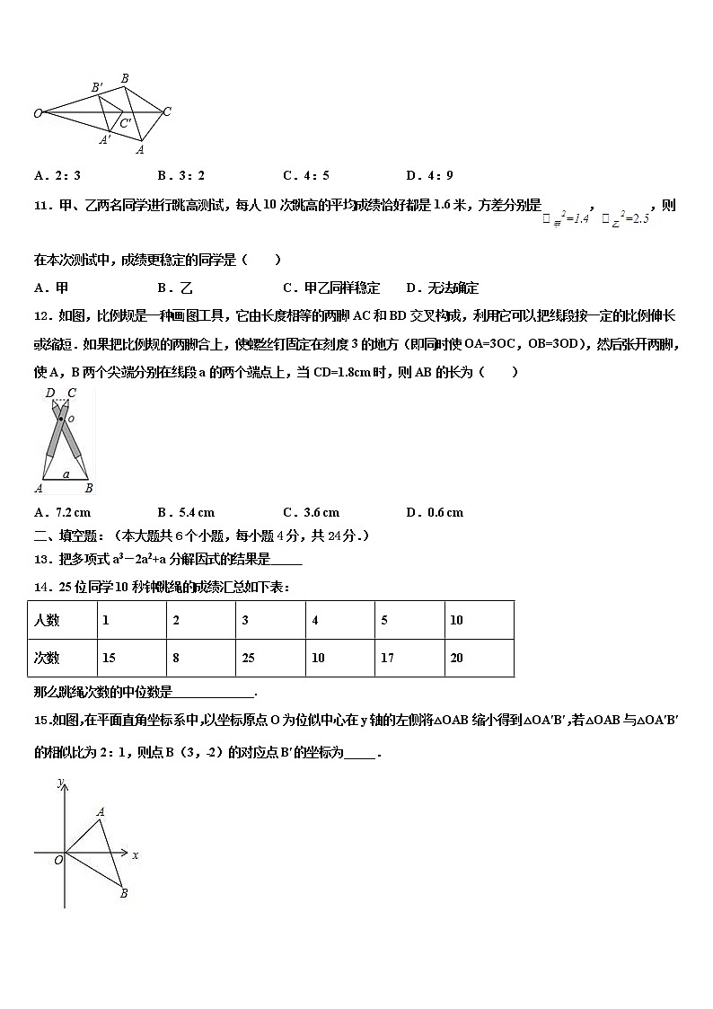 2022年黑龙江省哈尔滨市阿城区重点名校中考数学猜题卷含解析第3页