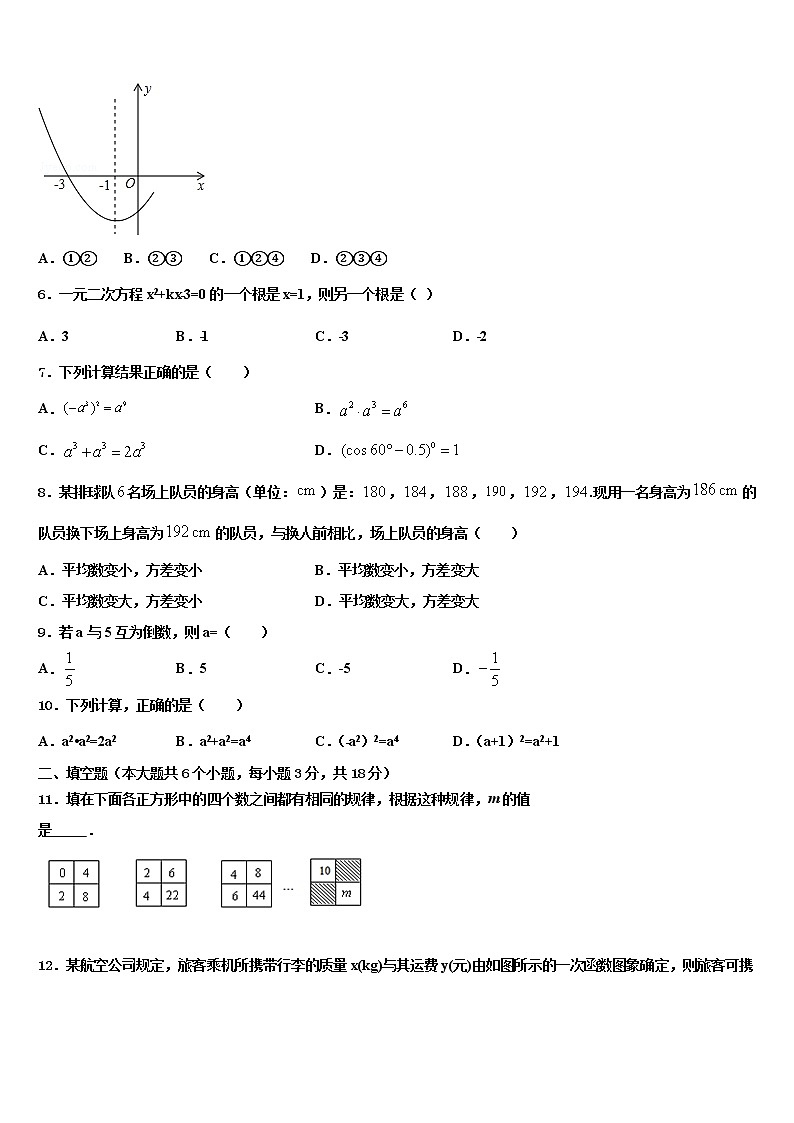 2022年黑龙江省佳木斯市富锦市第四中学中考五模数学试题含解析02