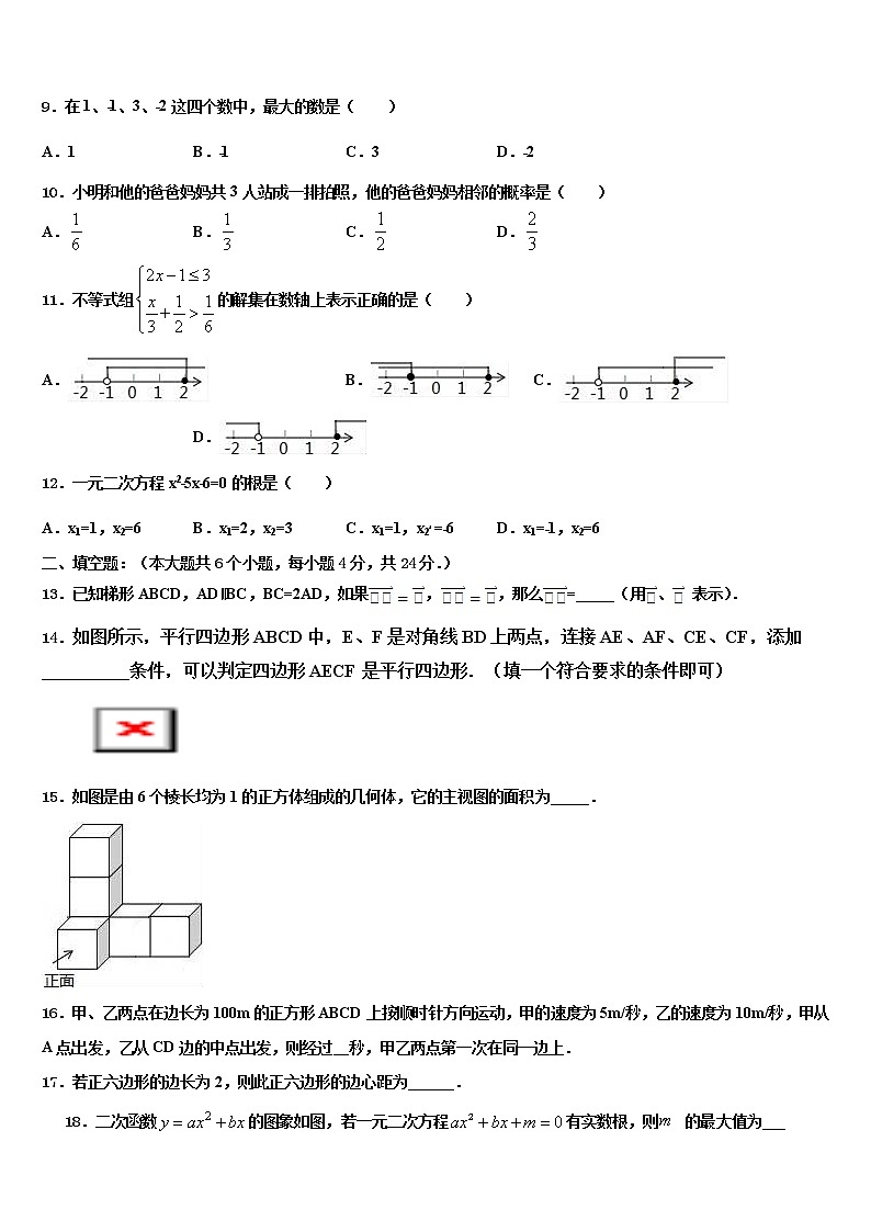 2022年湖南省祁阳县中考三模数学试题含解析第3页