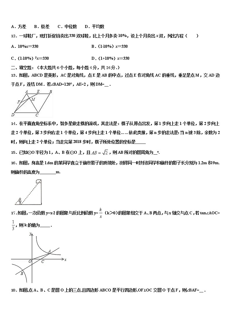 2022年吉林省农安县三岗中学中考数学模拟预测试卷含解析第3页