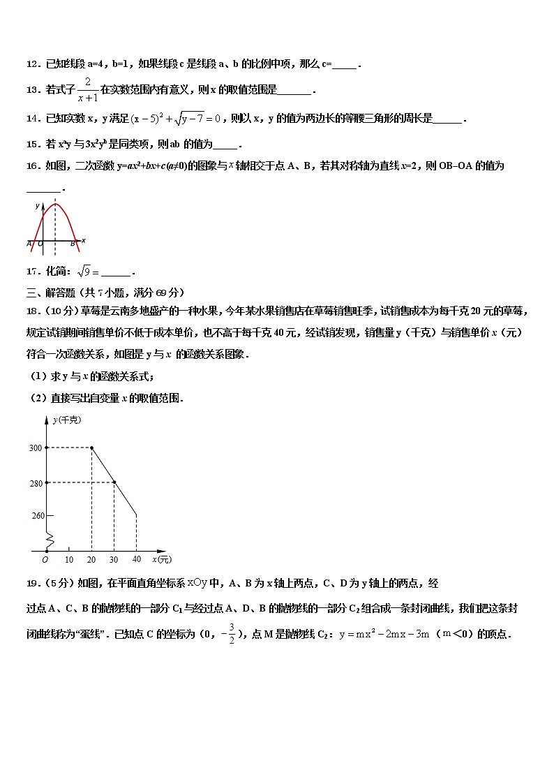 2022年江苏省苏州工业园区中考数学仿真试卷含解析03