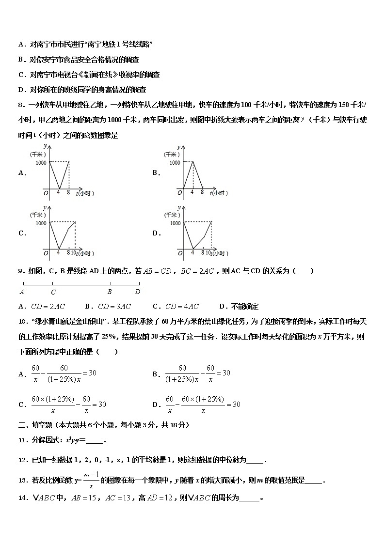2022年江苏省沭阳县中考数学模拟预测题含解析第2页