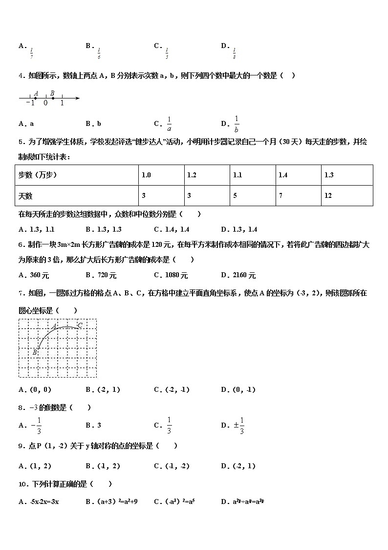 2022年江苏省徐州市沛县中考数学考试模拟冲刺卷含解析02