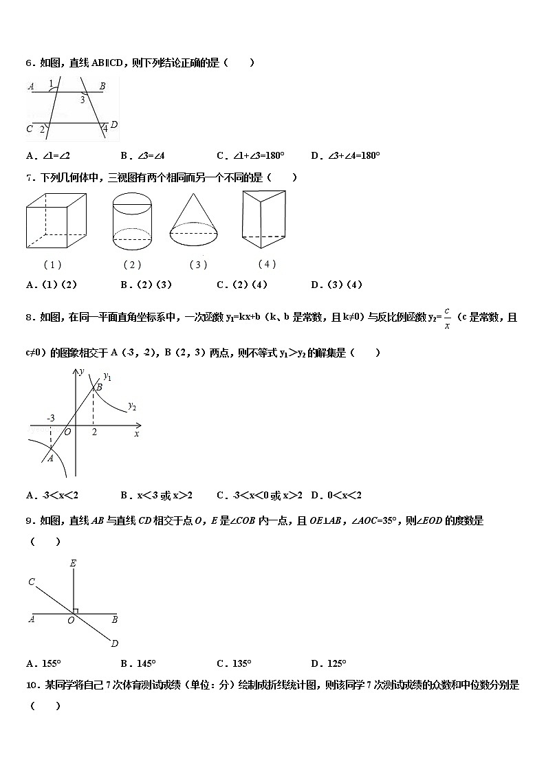 2022年山东省临清市重点中学中考数学适应性模拟试题含解析02