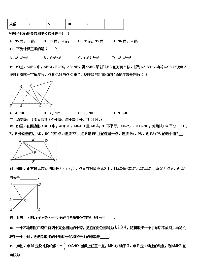 2022年山东省潍坊市临朐县达标名校毕业升学考试模拟卷数学卷含解析第3页