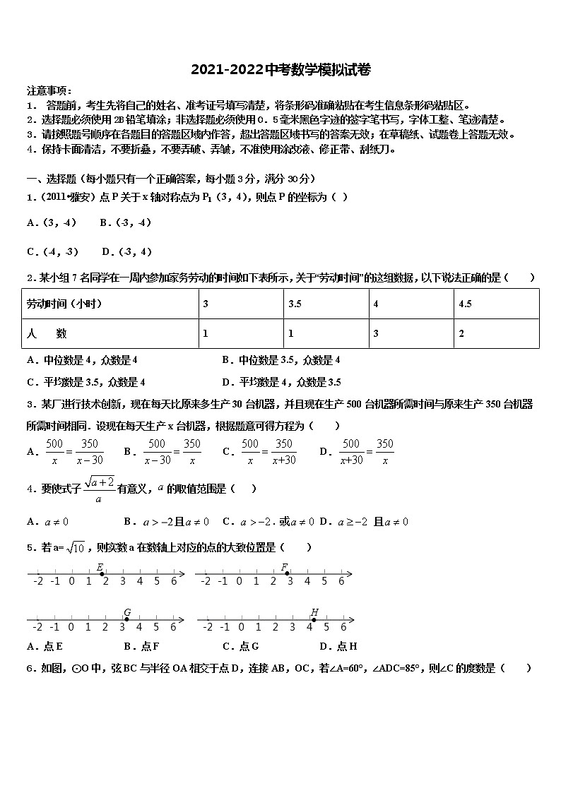 2022年山东省利津县重点名校中考数学最后冲刺浓缩精华卷含解析第1页