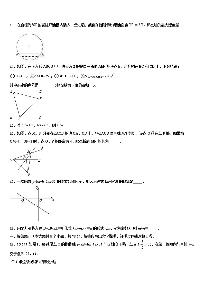 2022年山东省青岛市重点中学中考数学适应性模拟试题含解析第3页