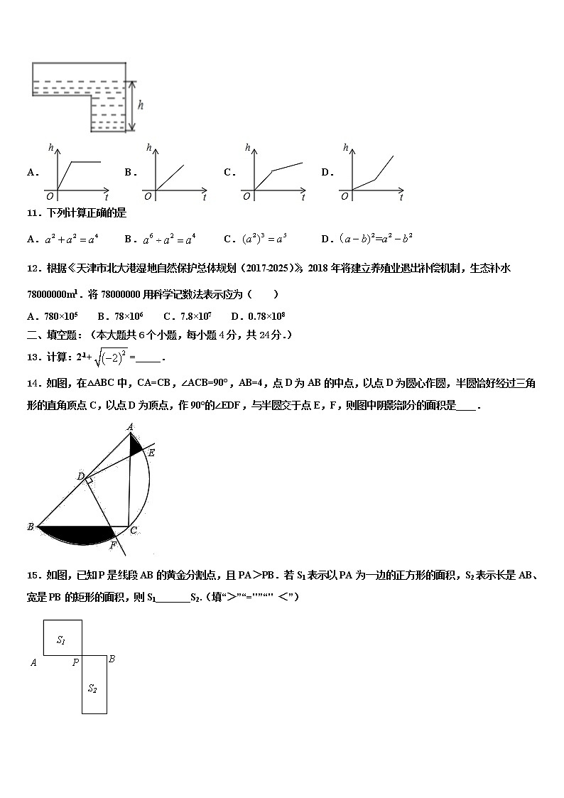 2022年山东省潍坊诸城市第七中学中考数学适应性模拟试题含解析03