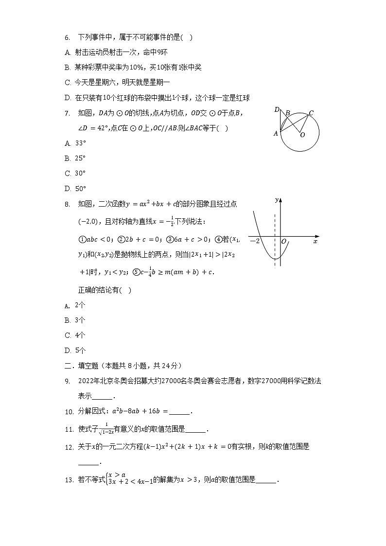 2022年辽宁省丹东六中中考数学结课试卷（含解析）第2页