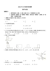 2022年安徽省合肥市庐阳区九年级阶段调研二模数学试题(word版无答案)