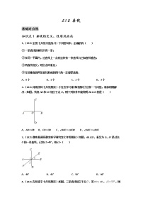 初中数学5.1.2 垂线课后练习题