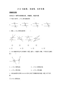 2021学年5.1.3 同位角、内错角、同旁内角同步达标检测题