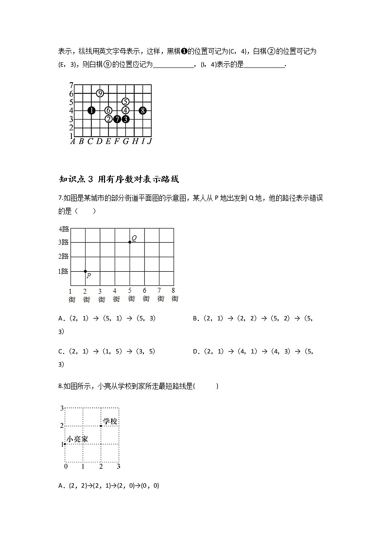 7.1.1 有序数对-2021-2022学年七年级数学第二学期课后练习 (人教版)（原卷版）02