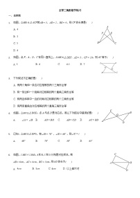 初中第一章 全等三角形综合与测试复习练习题