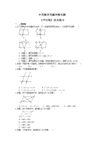 中考数学考前冲刺专题《平行线》过关练习（含答案）