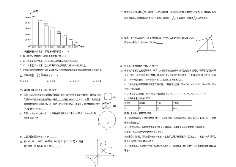 2022年云南省昆明市盘龙区中考数学模拟试卷(word版含答案)02