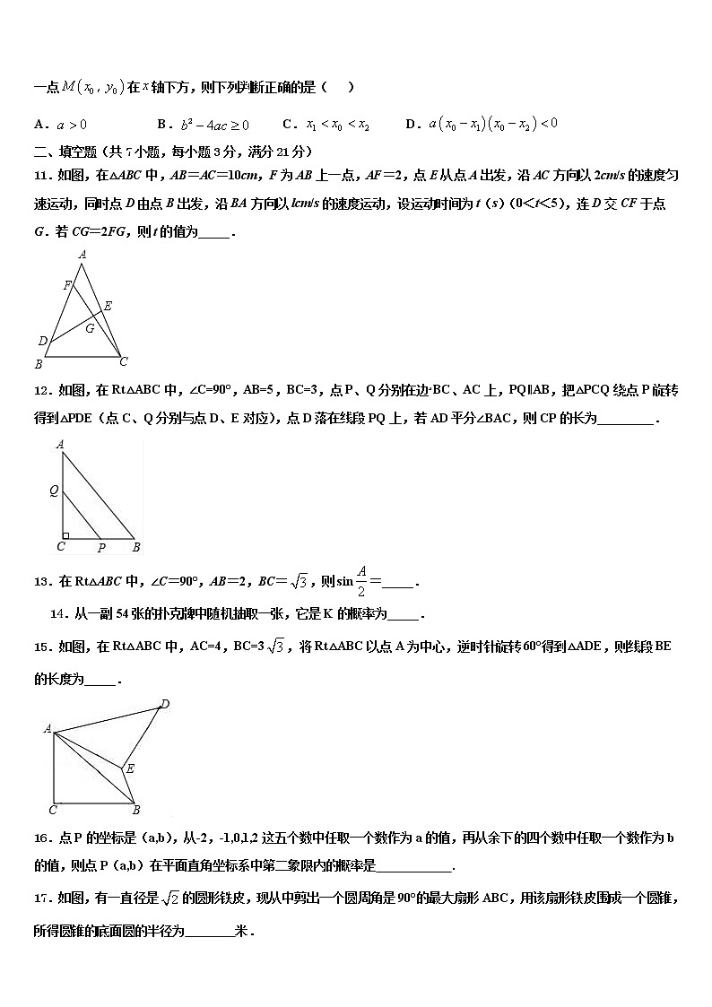 安徽省合肥市45中学2021-2022学年初中数学毕业考试模拟冲刺卷含解析03