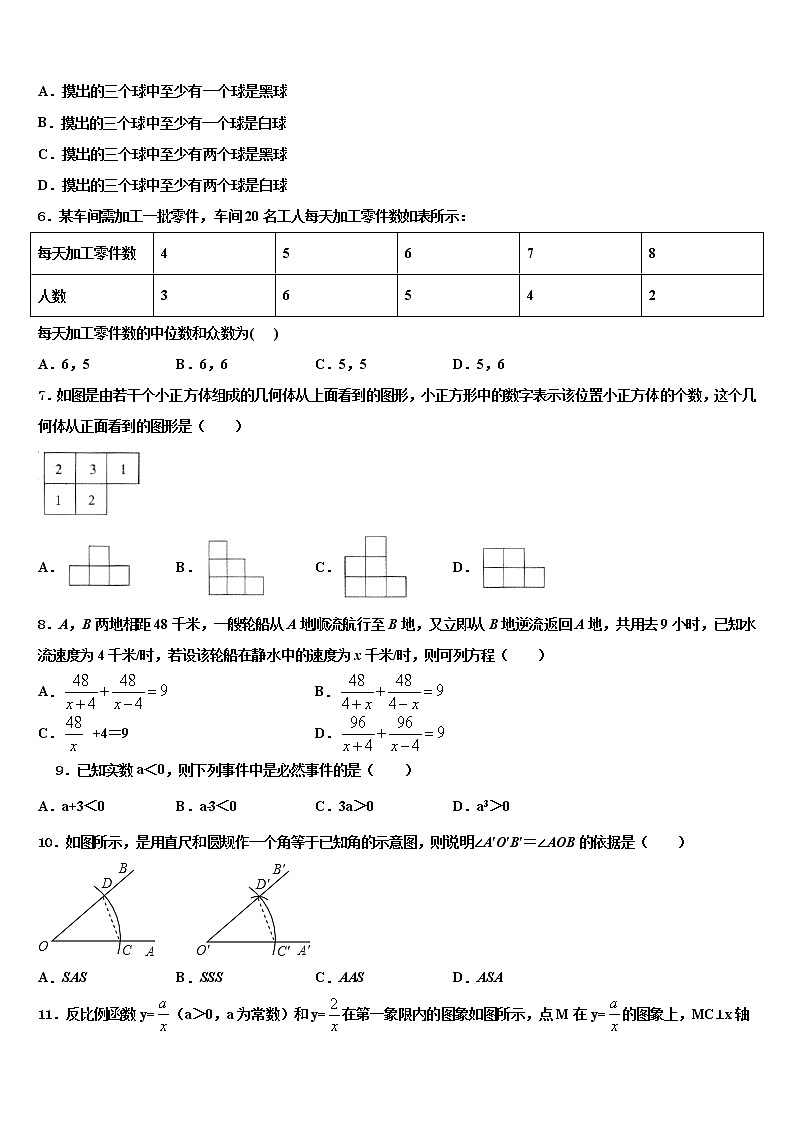 安徽省蚌埠实验中学2021-2022学年中考数学全真模拟试卷含解析第2页