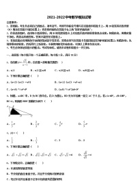 安徽省淮北市重点名校2022年中考数学最后冲刺模拟试卷含解析