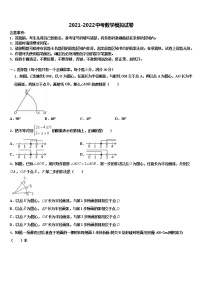 安徽省桐城实验中学2021-2022学年中考联考数学试题含解析