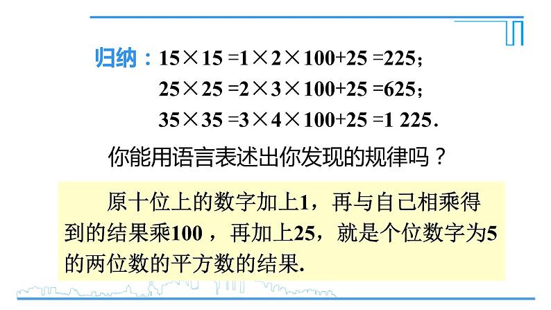 人教版八年级数学上册 第十四章 数学活动 数字运算规律 课件06