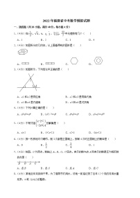 2022年福建省中考数学模拟试题(word版含答案)