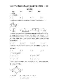 2022年广东省韶关乐昌市初中毕业生学业考试模拟（一模）数学试题(word版含答案)