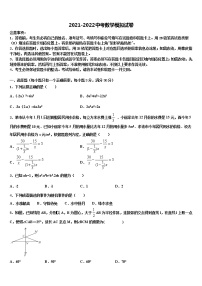 福建省福州六中学2021-2022学年中考押题数学预测卷含解析