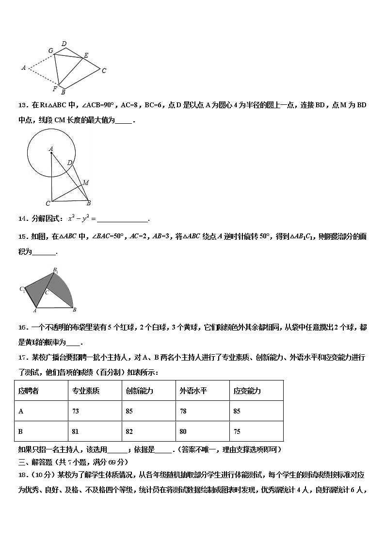 广东省广州大附属中学2022年中考数学考试模拟冲刺卷含解析第3页