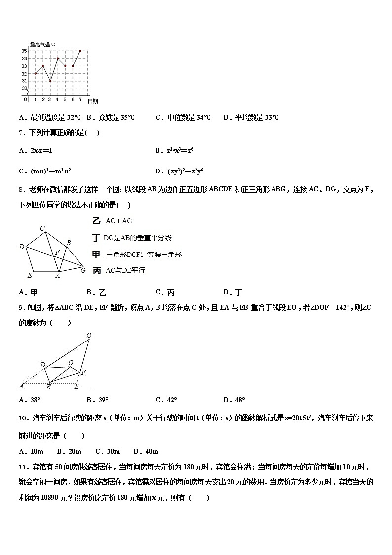 河南省开封市兰考县重点中学2021-2022学年中考数学适应性模拟试题含解析02