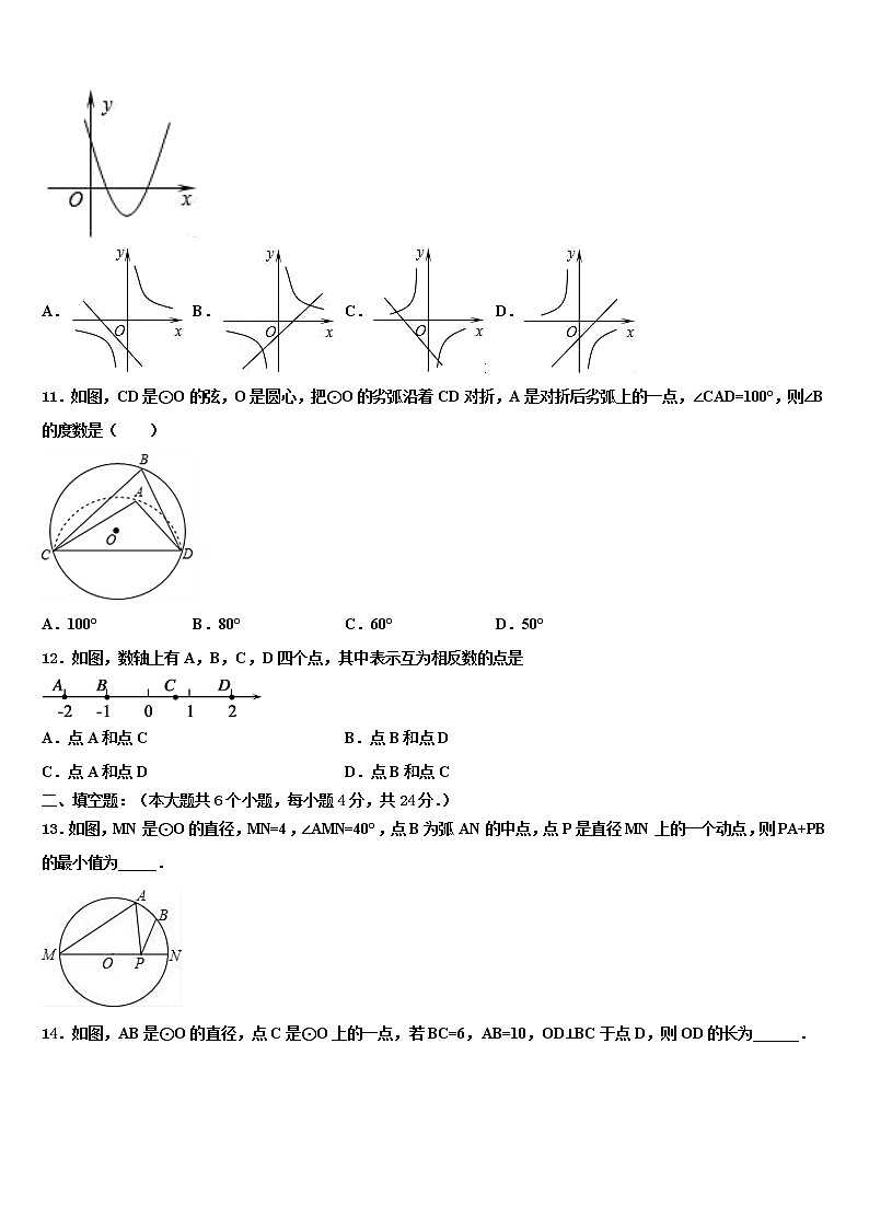河北省石家庄市行唐县2022年中考数学考试模拟冲刺卷含解析03
