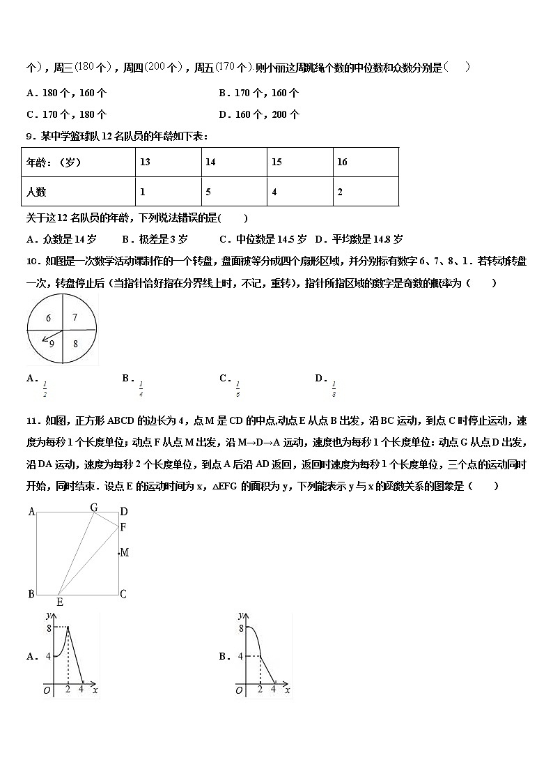广西壮族自治区崇左市2022年中考四模数学试题含解析第3页
