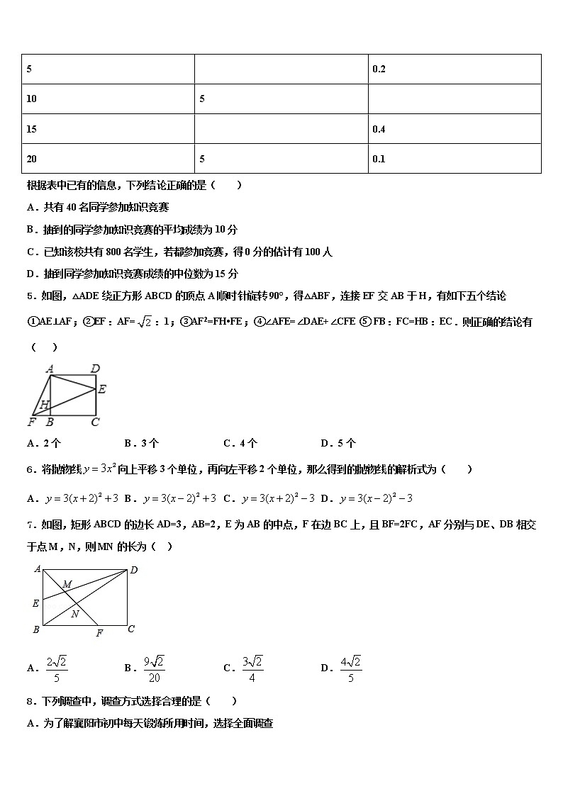 广西梧州市岑溪市2022年中考三模数学试题含解析第2页