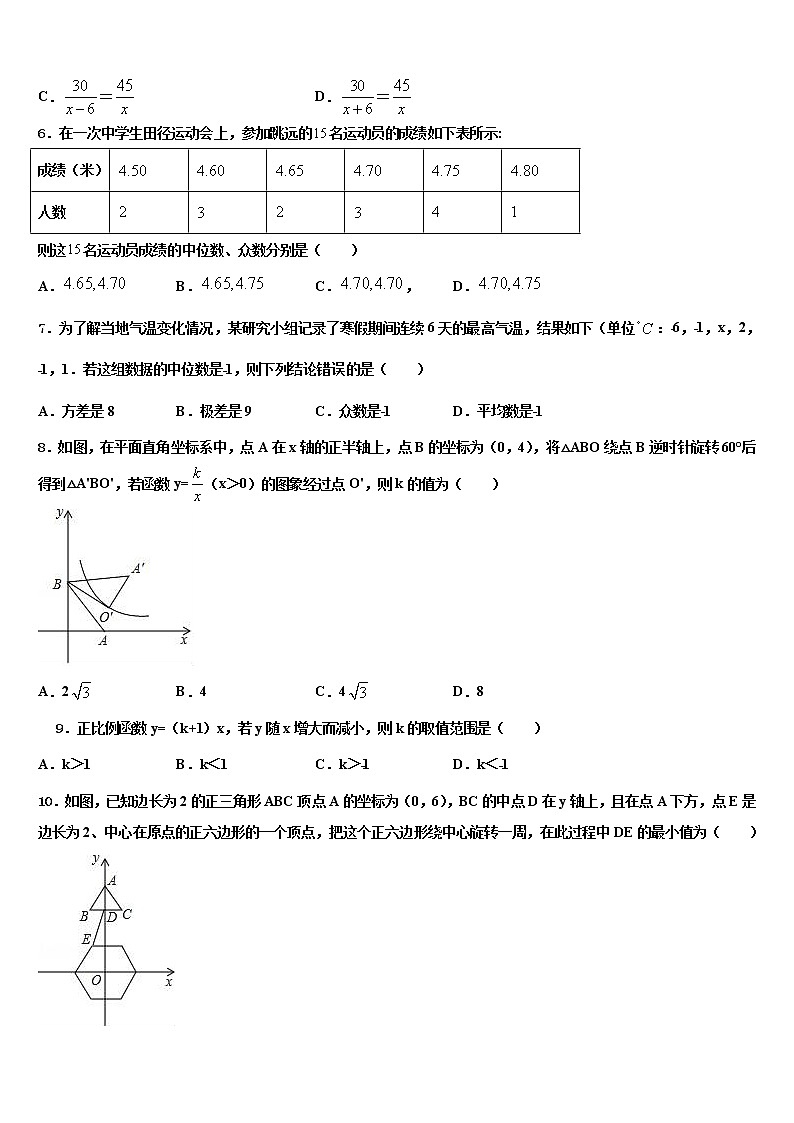 湖南省株洲市石峰区2022年中考冲刺卷数学试题含解析第2页