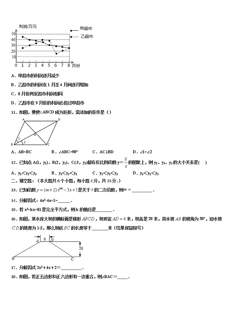 湖南省常德市澧县、临澧县重点中学2021-2022学年中考数学模拟预测题含解析03