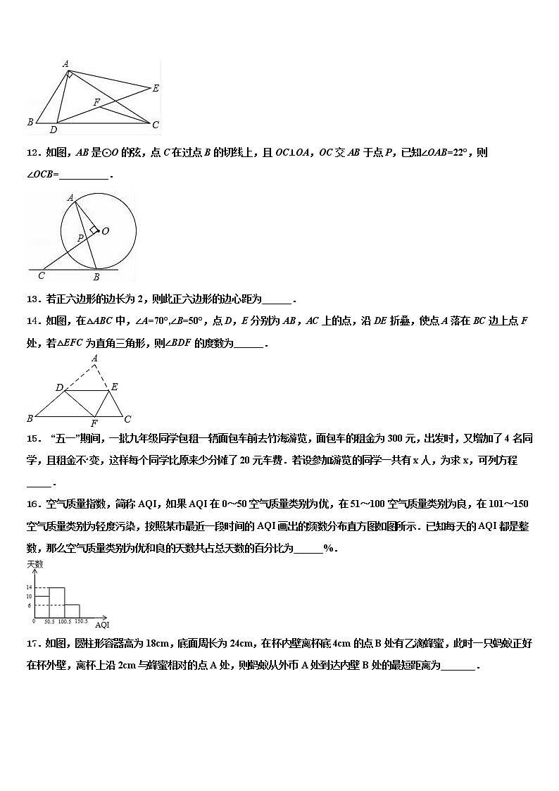 湖南省长沙市明徳旗舰重点中学2022年中考数学最后一模试卷含解析03