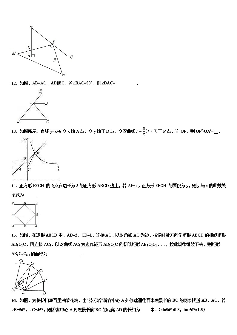 吉林省松原市扶余县重点中学2021-2022学年中考考前最后一卷数学试卷含解析第3页