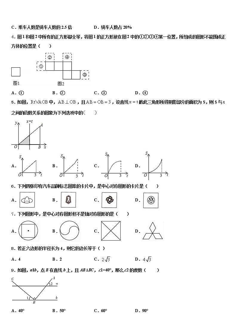 江苏省高淳区市级名校2022年中考数学对点突破模拟试卷含解析第2页
