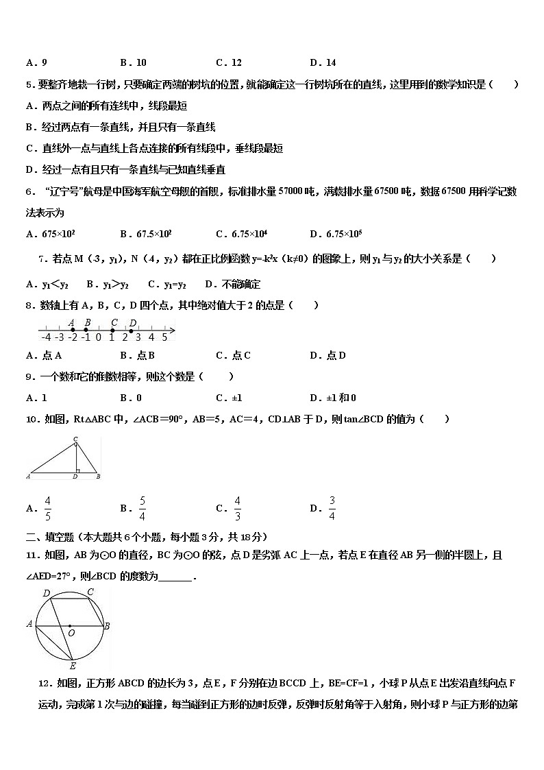 吉林省长春市长春汽车经济技术开发区重点名校2021-2022学年中考数学对点突破模拟试卷含解析02