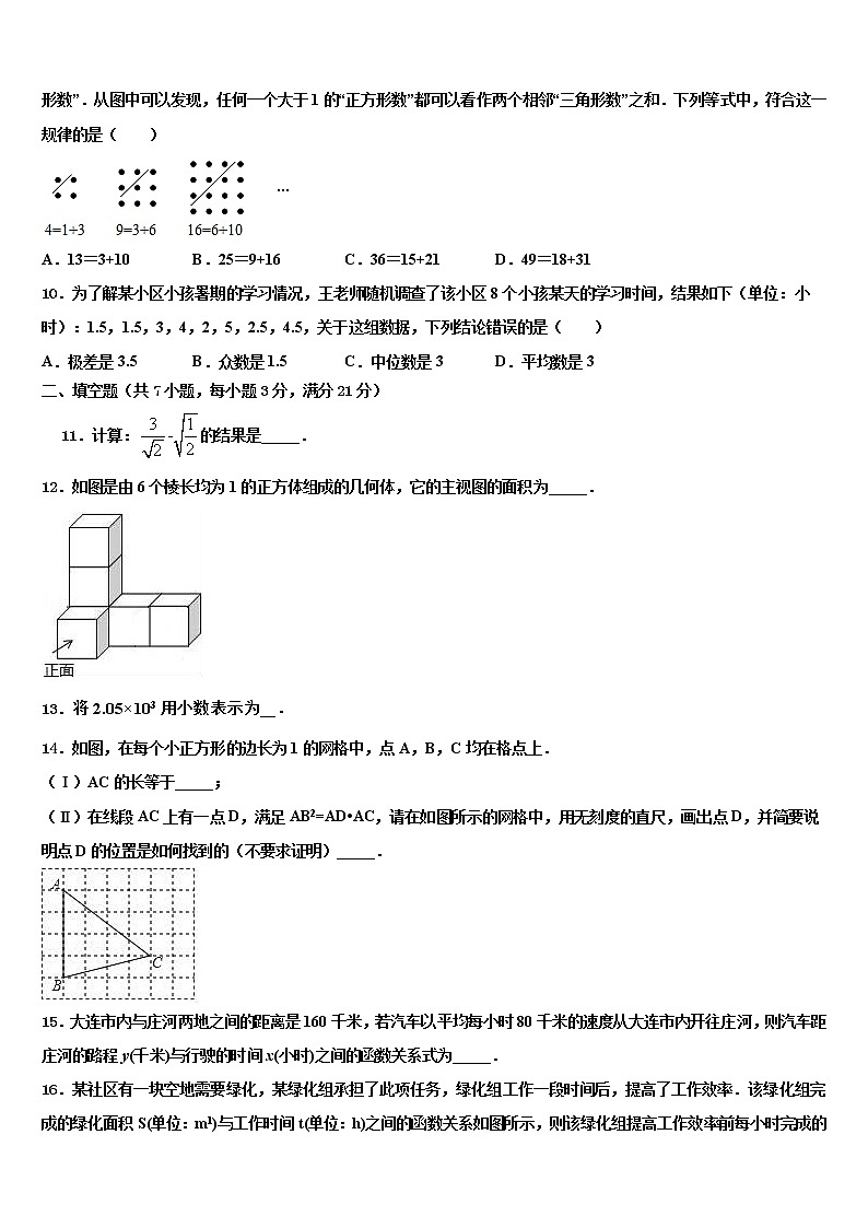 吉林省白城市名校2022年中考数学模试卷含解析第3页