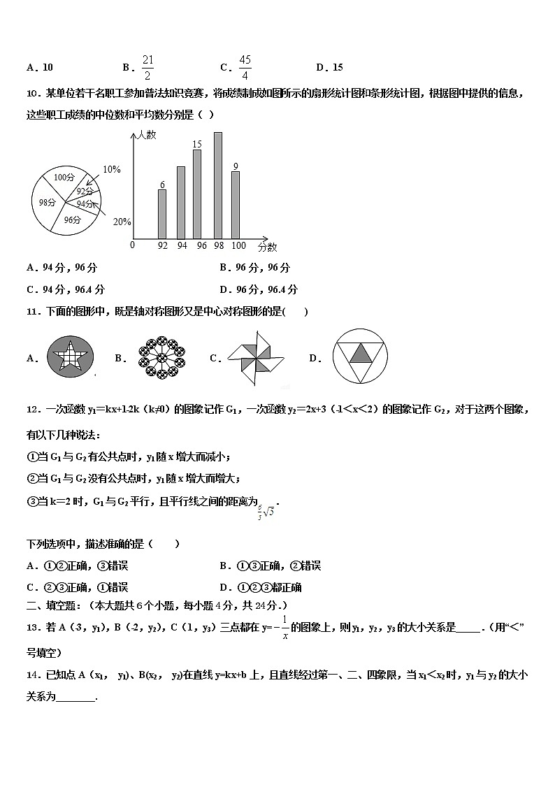 江苏省南京鼓楼区金陵汇文重点中学2021-2022学年中考数学适应性模拟试题含解析第3页