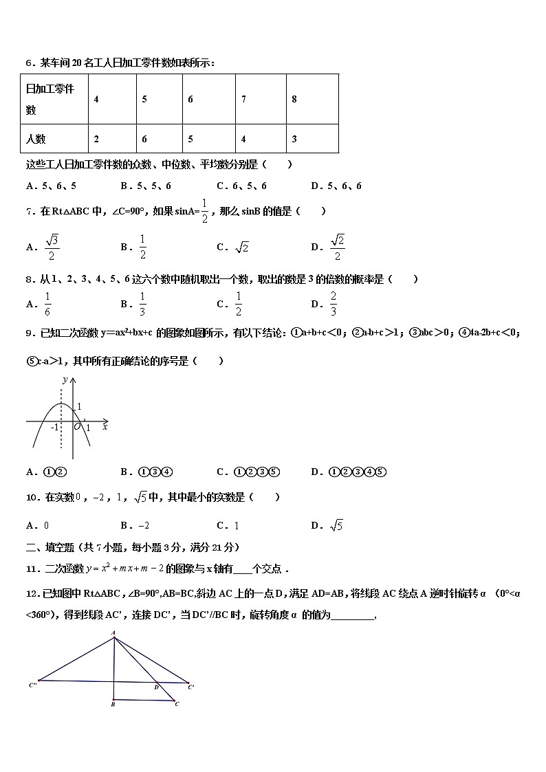 江苏省江都国际校2022年中考数学考前最后一卷含解析02