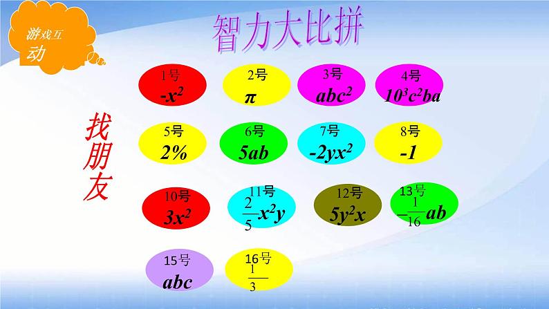 人教数学七上2.2同类项优质课课件PPT第8页