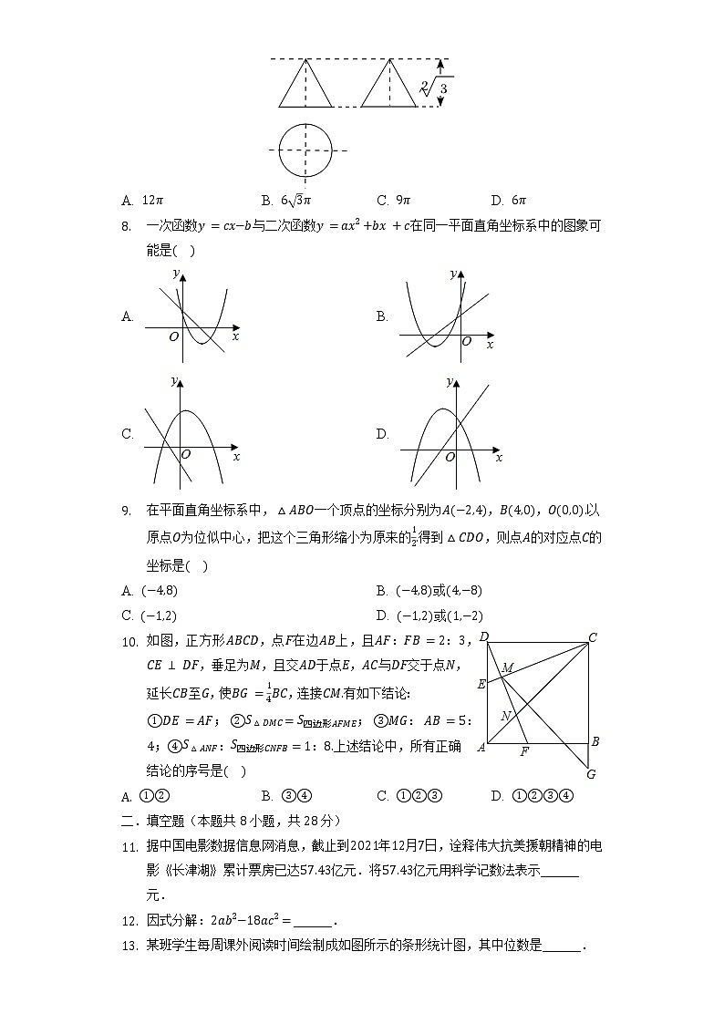 2022年山东省东营实验中学中考数学模拟试卷（3月份）（含解析）第2页