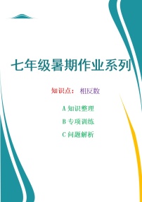 七年数学暑期作业系列之相反数专项训练及解析学案