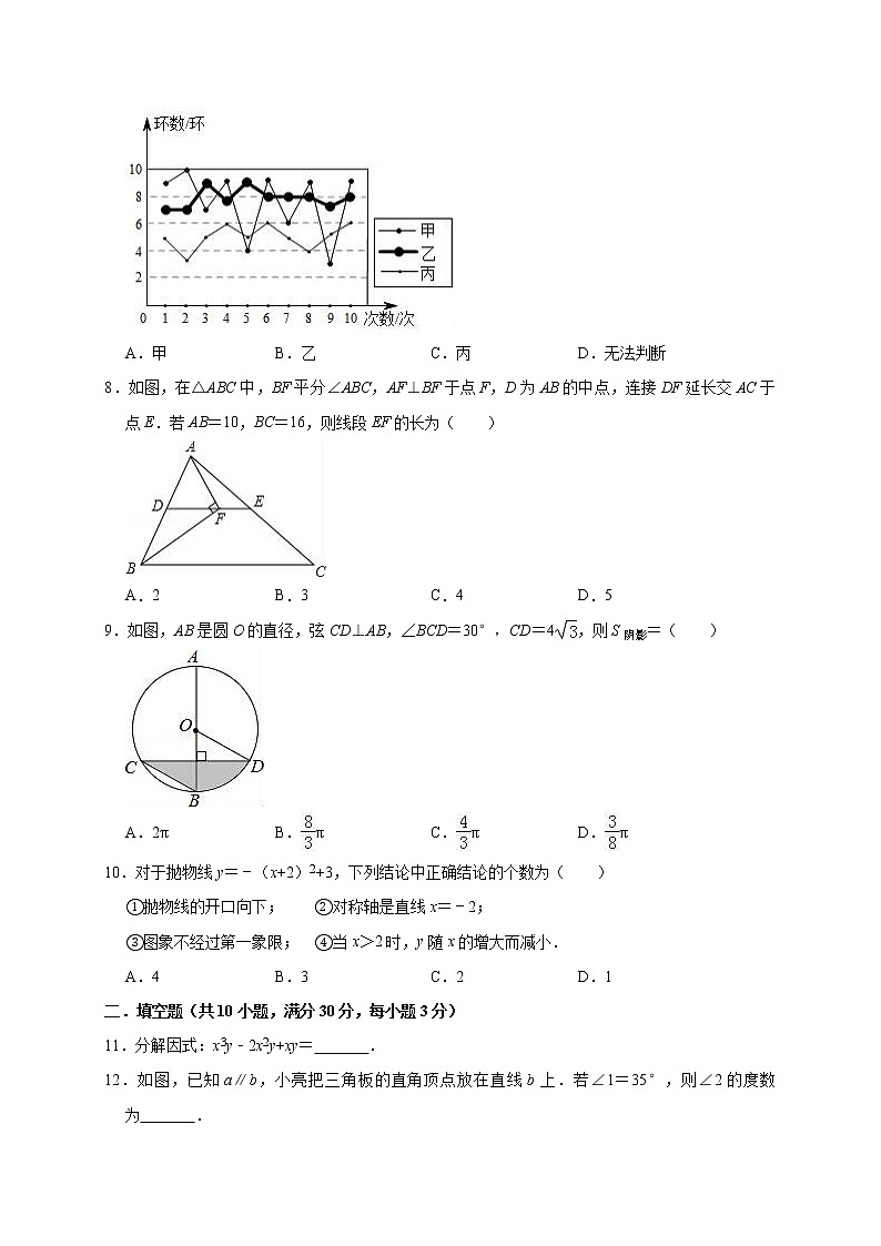 2022年四川省巴中市平昌县中考数学一模试卷（含答案解析）02