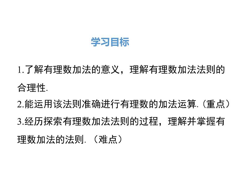 人教版数学七年级上册《1.3.1.1有理数的加法法则》ppt课件第2页