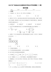 2022年广东省汕头市龙湖区初中学业水平考试模拟（一模）数学试题(含答案)