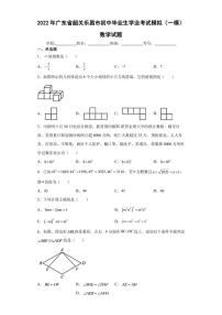 2022年广东省韶关乐昌市初中毕业生学业考试模拟（一模）数学试题(含答案)