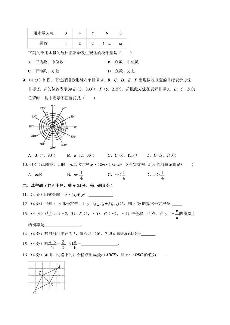 2022年福建省中考数学模拟试题(含答案)第2页
